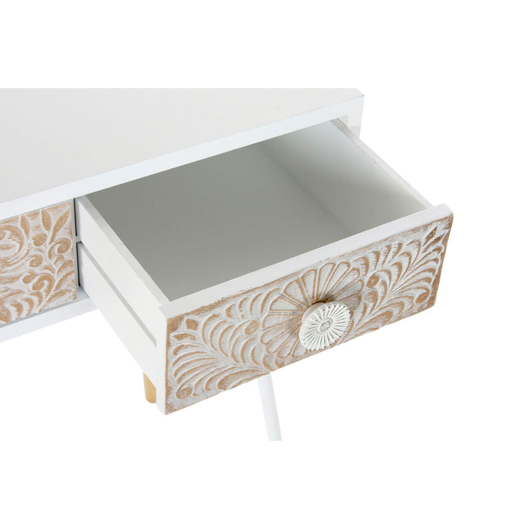 Console DKD Home Decor 110 x 42,5 x 78 cm Sapin Blanc Marron Clair