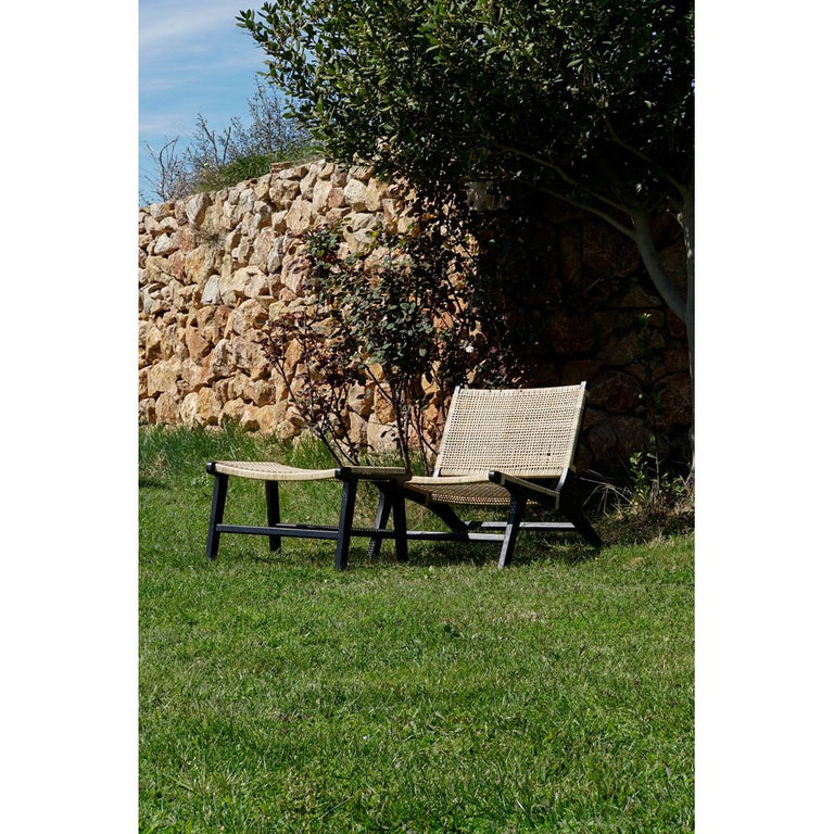 Fauteuil DKD Home Decor 65 x 78 x 68 cm Naturel Teck Noir