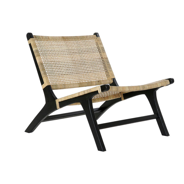 Fauteuil DKD Home Decor 65 x 78 x 68 cm Naturel Teck Noir