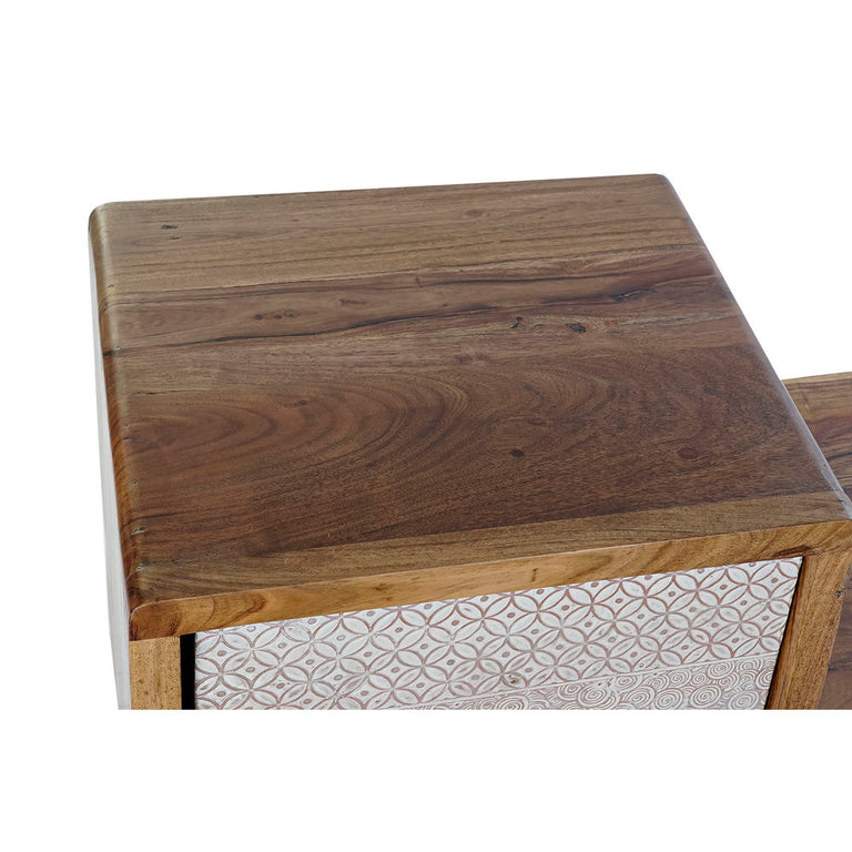 Meubles de télévision DKD Home Decor 125 x 41 x 62 cm Naturel Métal Crème Acacia