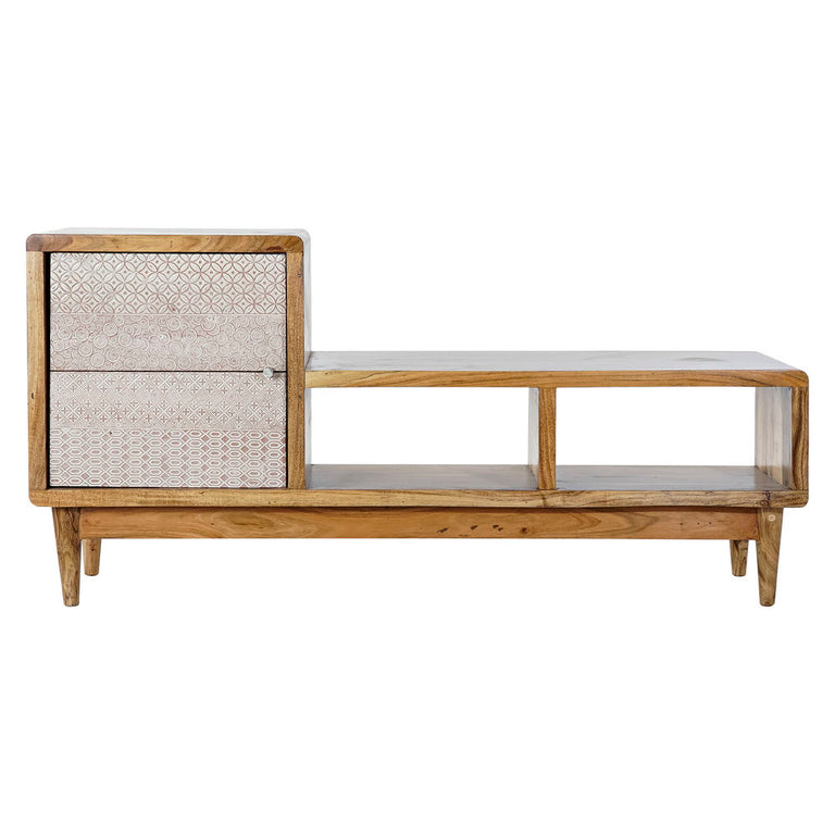 Meubles de télévision DKD Home Decor 125 x 41 x 62 cm Naturel Métal Crème Acacia