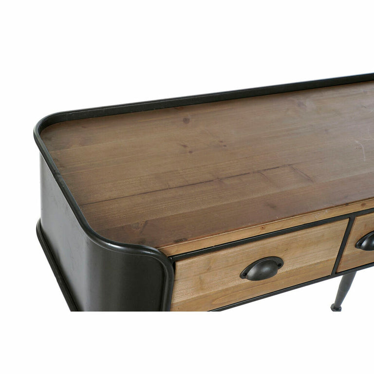 Console DKD Home Decor 103 x 38 x 82,5 cm Sapin Naturel Gris Métal