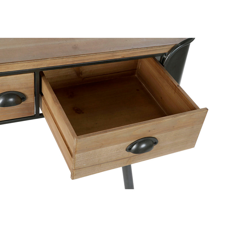 Console DKD Home Decor 103 x 38 x 82,5 cm Sapin Naturel Gris Métal
