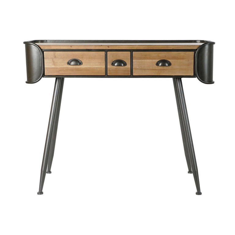 Console DKD Home Decor 103 x 38 x 82,5 cm Sapin Naturel Gris Métal