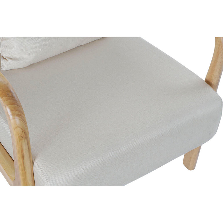 Fauteuil DKD Home Decor 65 x 77 x 73 cm Beige Bois MDF