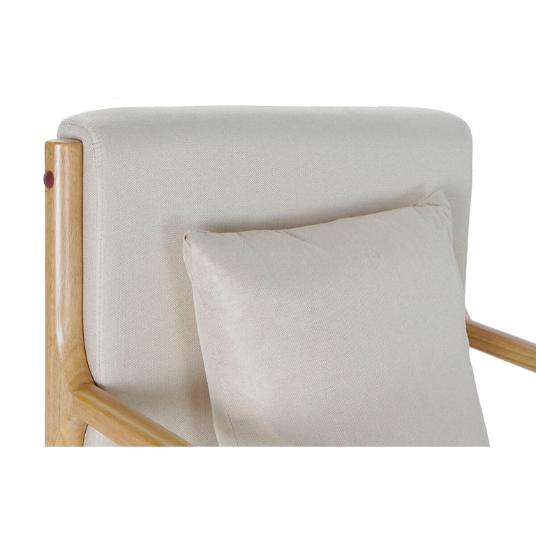 Fauteuil DKD Home Decor 65 x 77 x 73 cm Beige Bois MDF