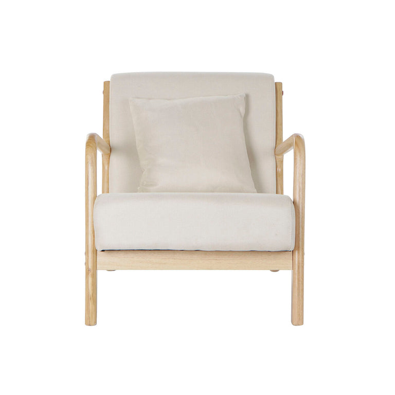 Fauteuil DKD Home Decor 65 x 77 x 73 cm Beige Bois MDF