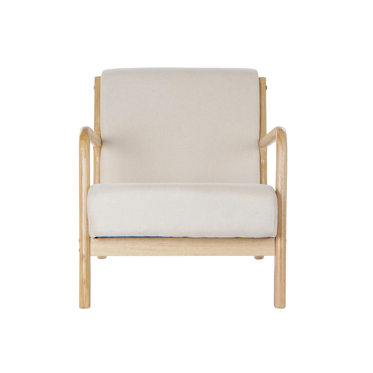 Fauteuil DKD Home Decor 65 x 77 x 73 cm Beige Bois MDF