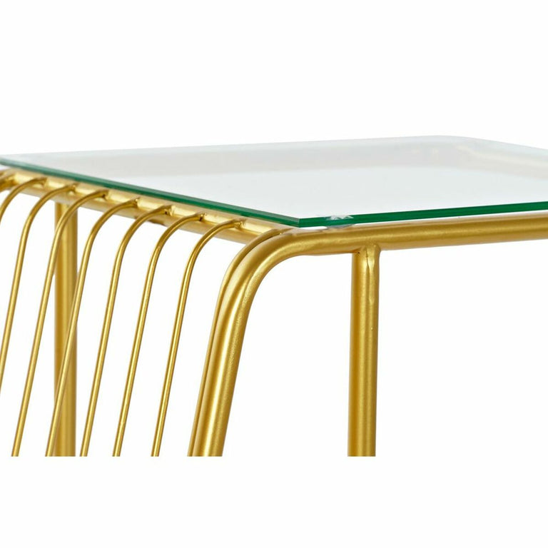 Table Porte-revues DKD Home Decor 46,5 x 30 x 61 cm Verre Doré Métal