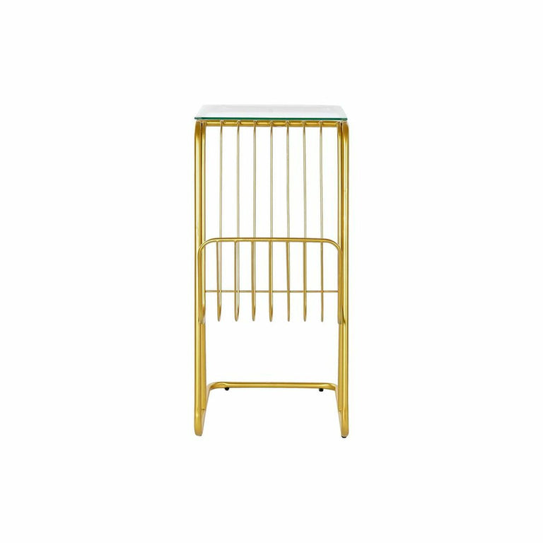 Table Porte-revues DKD Home Decor 46,5 x 30 x 61 cm Verre Doré Métal