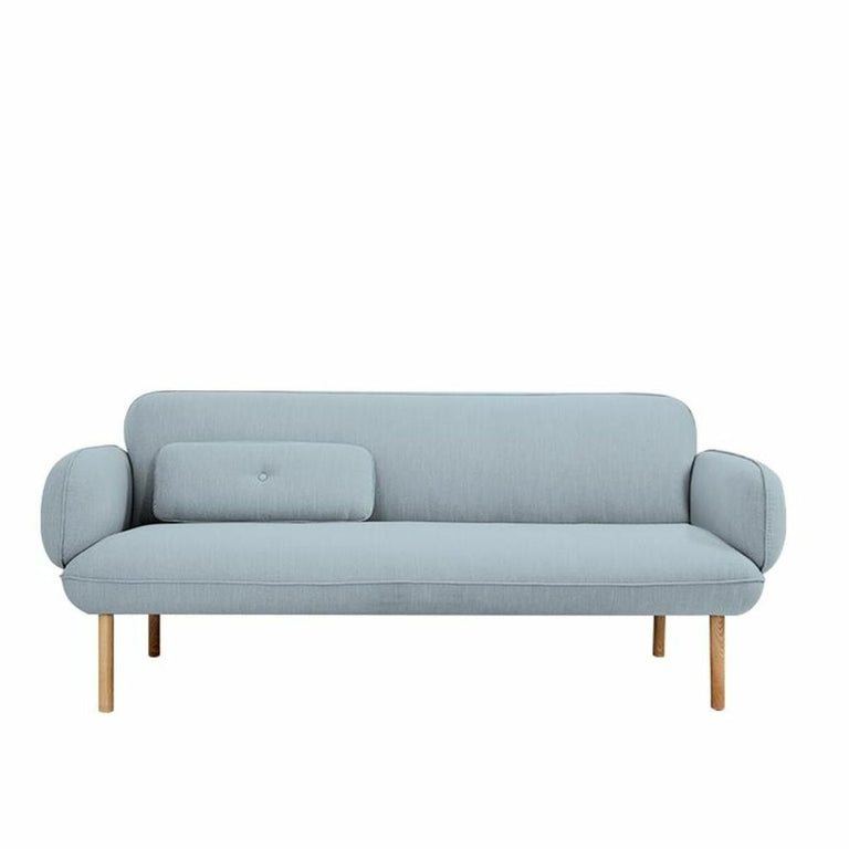 Canapé DKD Home Decor 200 x 85 x 80 cm Métal Velours Bleu ciel Plastique Moderne