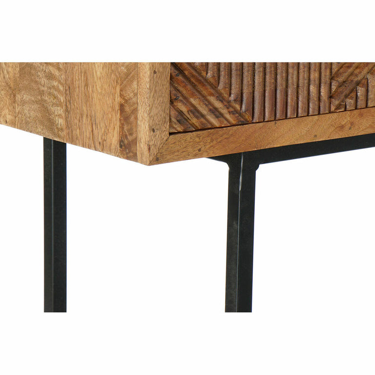 Console DKD Home Decor 125 x 40 x 75 cm Naturel Noir Métal Bois de manguier