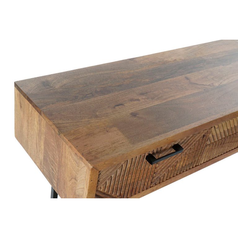 Console DKD Home Decor 125 x 40 x 75 cm Naturel Noir Métal Bois de manguier