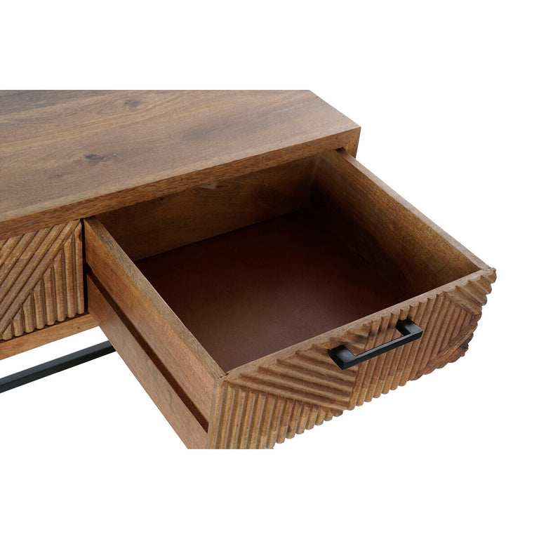 Console DKD Home Decor 125 x 40 x 75 cm Naturel Noir Métal Bois de manguier