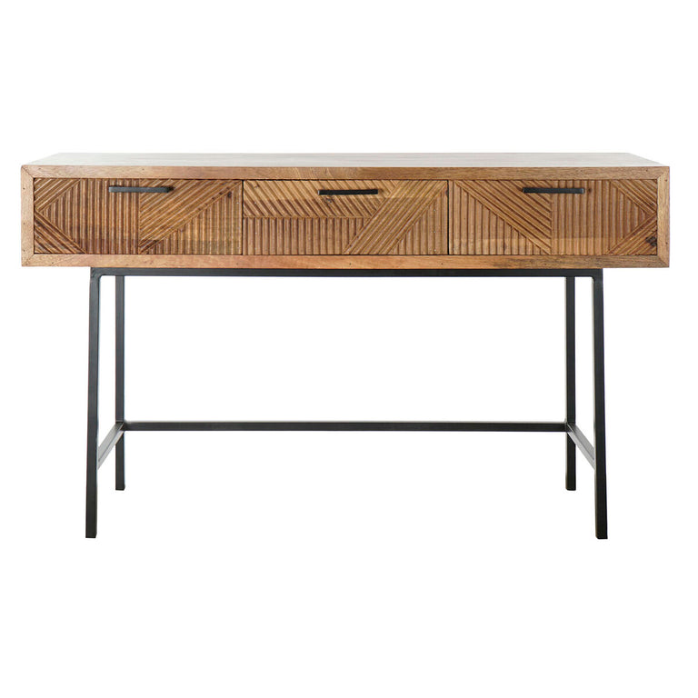 Console DKD Home Decor 125 x 40 x 75 cm Naturel Noir Métal Bois de manguier