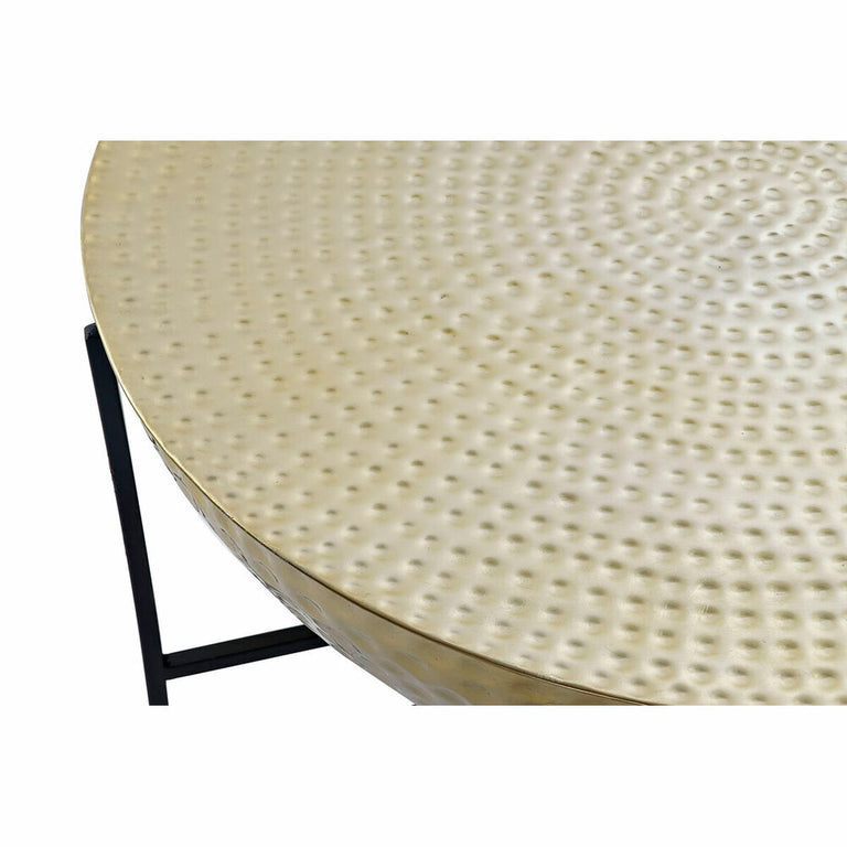 Table d'appoint DKD Home Decor Noir Doré Acier (72 x 72 x 44.5 cm)