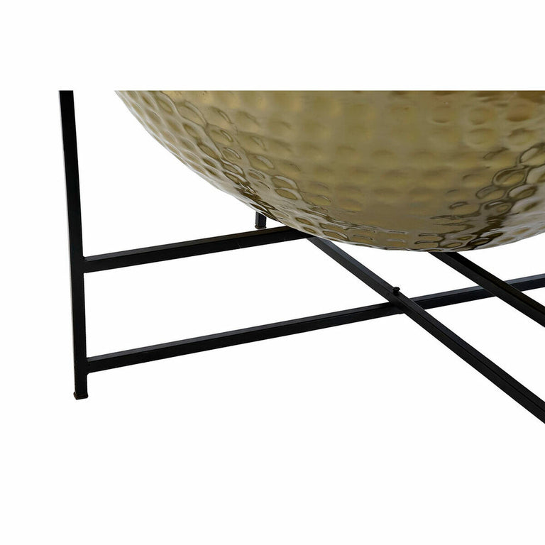 Table d'appoint DKD Home Decor Noir Doré Acier (72 x 72 x 44.5 cm)