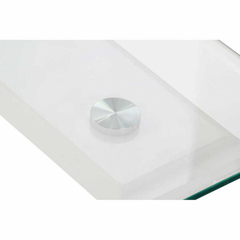 Table d'appoint DKD Home Decor Verre Métal Bois Blanc (120 x 65 x 42 cm)