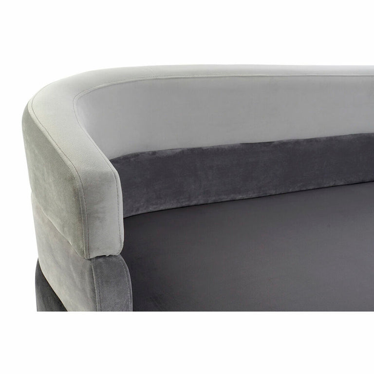 Canapé DKD Home Decor Rose Doré Métal Velours Rose clair Moderne 182 x 63 x 70 cm