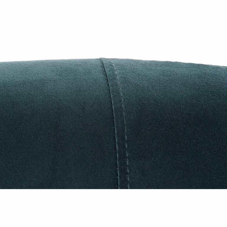 Canapé deux places DKD Home Decor 146 x 72 x 82 cm Scandi Naturel Turquoise Velours Bois d'hévéa Plastique Moderne