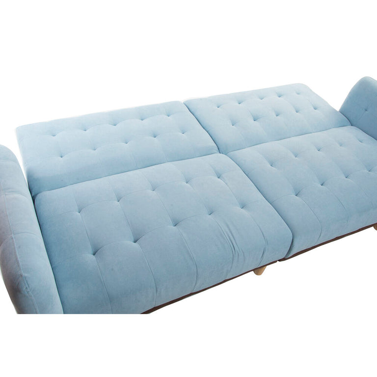 Canapé Convertible DKD Home Decor Bleu (200 x 85 x 85 cm)