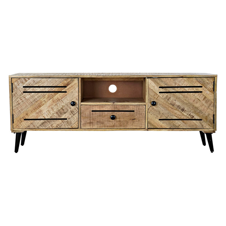 Meubles de télévision DKD Home Decor Marron Métal Bois de manguier (150 x 59 x 40 cm)