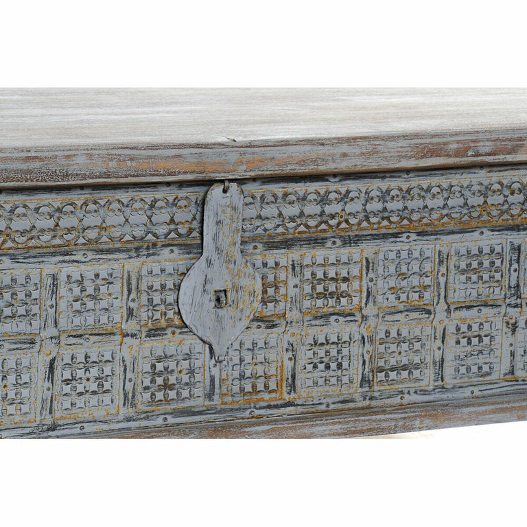 Table Basse DKD Home Decor 127 x 68 x 45 cm Doré Métal Aluminium Bois de manguier