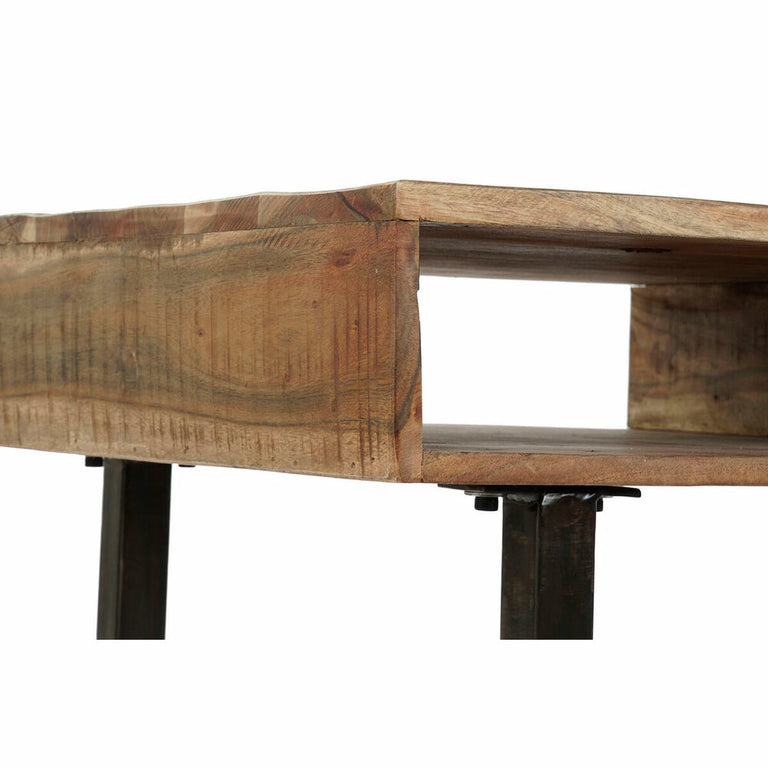 Table d'appoint DKD Home Decor 118 x 65 x 45 cm Noir Métal Marron Aluminium Bois de manguier