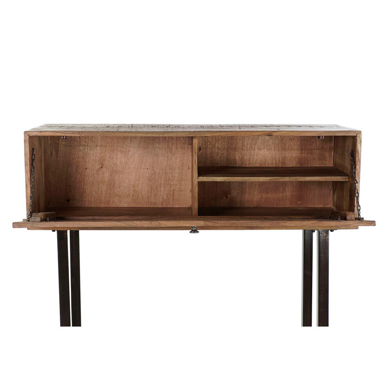 Bureau DKD Home Decor Métal Bois de manguier (118 x 40 x 115 cm)