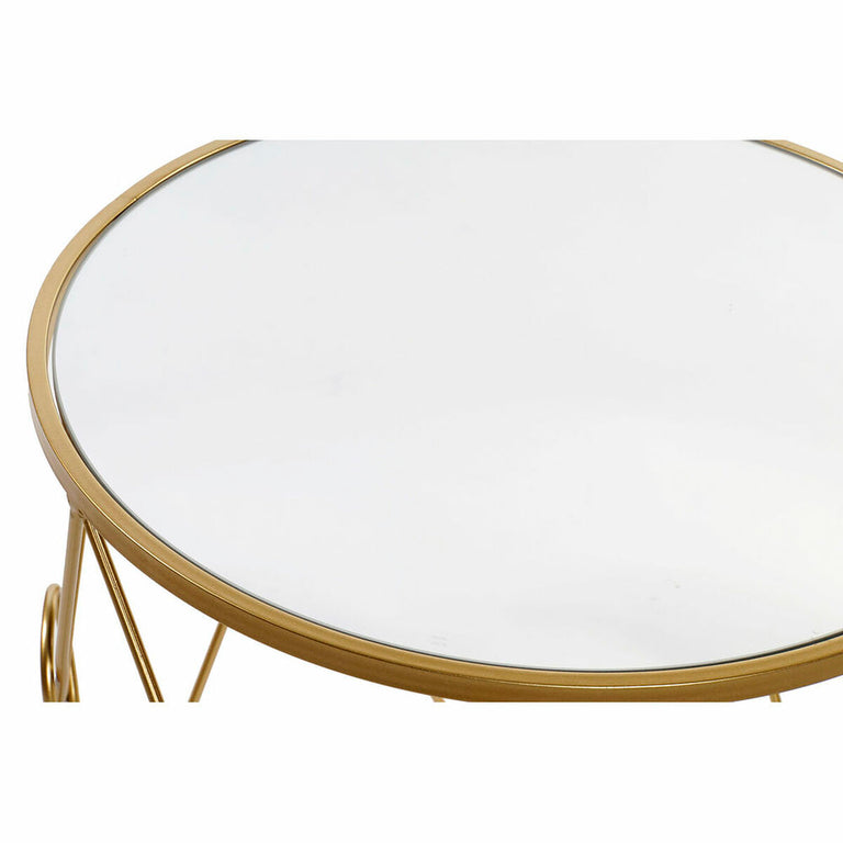 Table d'appoint DKD Home Decor Miroir Doré Métal 50 x 50 x 51 cm