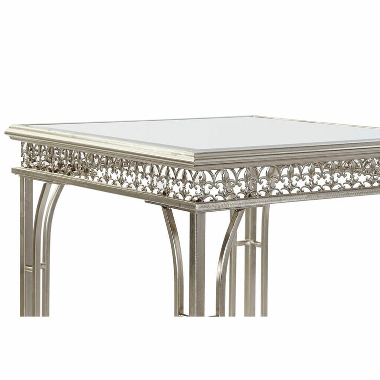 Table d'appoint DKD Home Decor Miroir Argenté Métal (40 x 40 x 56 cm) (2 pcs) (35 x 35 x 51 cm)
