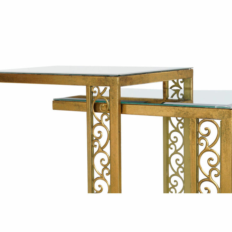 Table d'appoint DKD Home Decor 42 x 32 x 55 cm Miroir Métal Cuivre