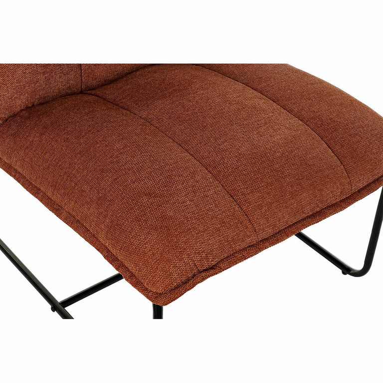 Fauteuil DKD Home Decor 66 x 71 x 77 cm Noir Métal Terre cuite
