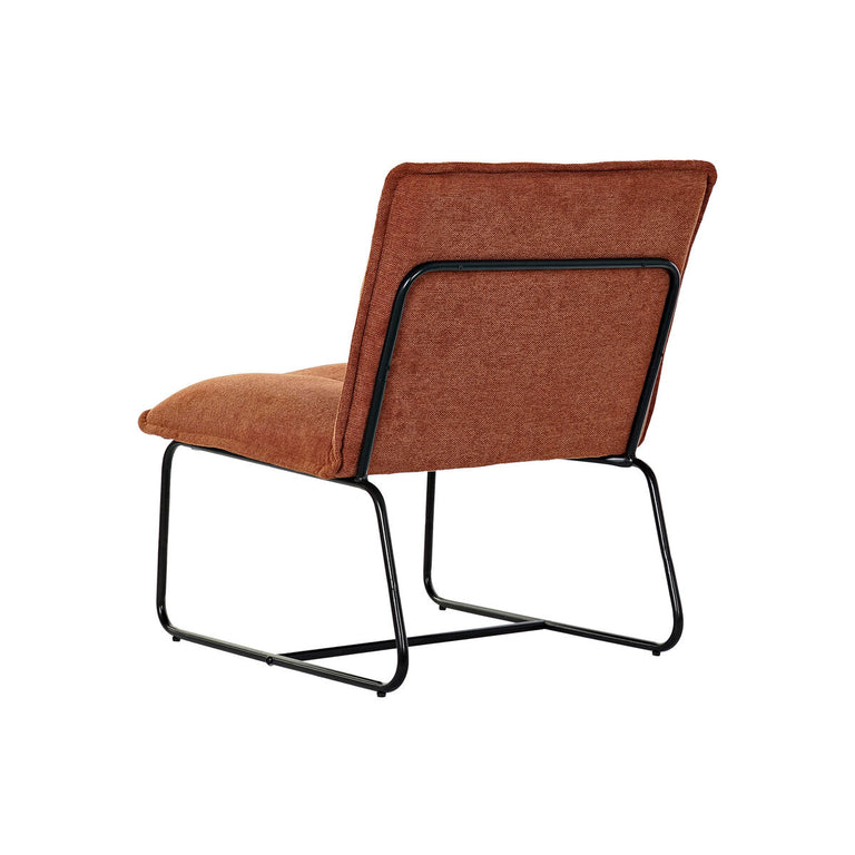 Fauteuil DKD Home Decor 66 x 71 x 77 cm Noir Métal Terre cuite