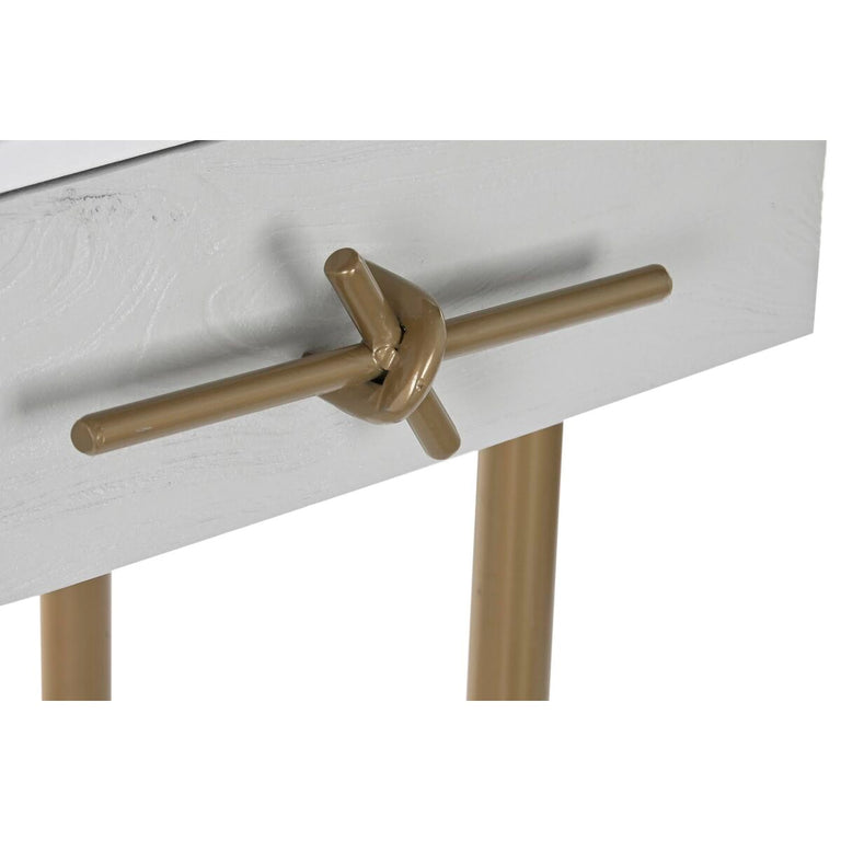 Console DKD Home Decor 90 x 45 x 74 cm Doré Blanc Fer Bois de manguier