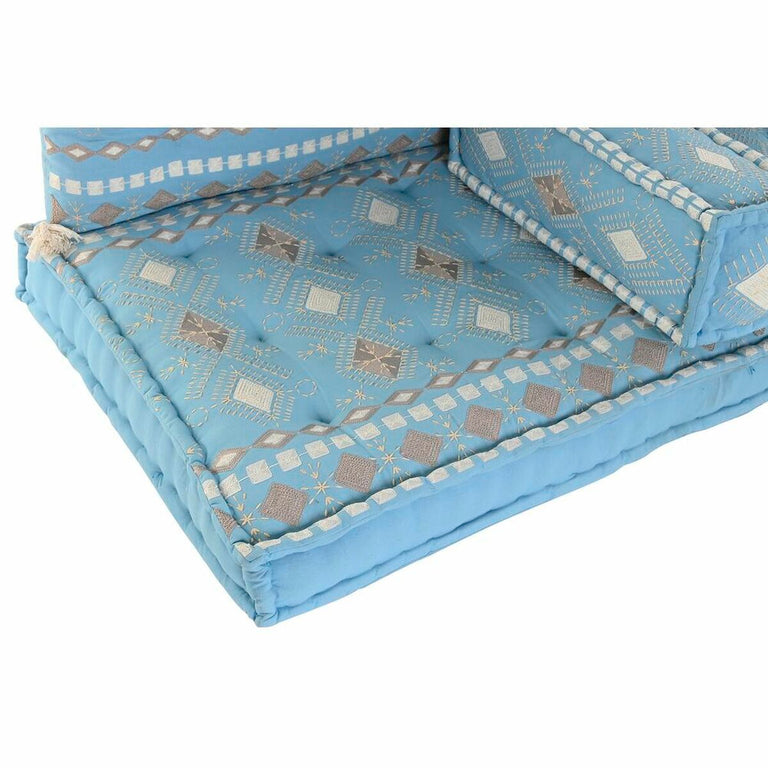 Fauteuil DKD Home Decor 150 x 74 x 14 cm Bleu ciel (4 Pièces)