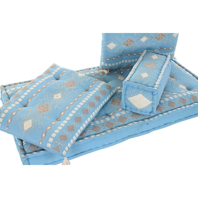 Fauteuil DKD Home Decor 150 x 74 x 14 cm Bleu ciel (4 Pièces)