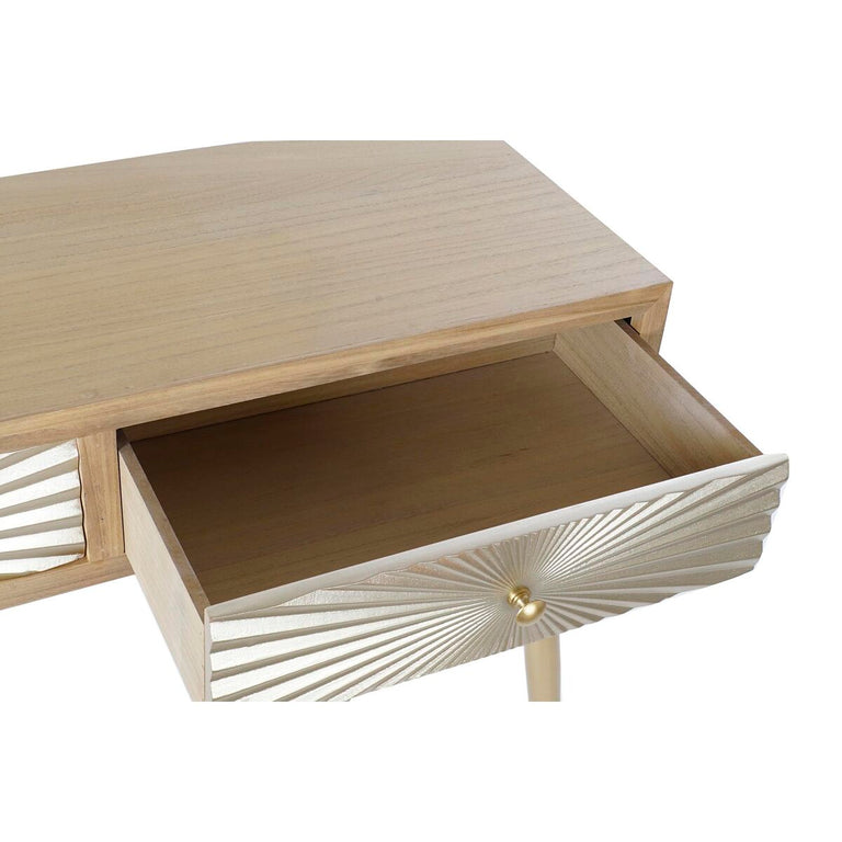 Console DKD Home Decor 100 x 36 x 78 cm Sapin Naturel Doré Métal Bois MDF