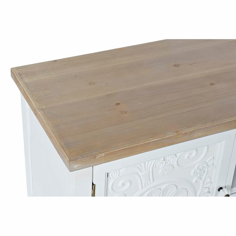 Meubles de télévision DKD Home Decor 141 x 40 x 54 cm Sapin Naturel Blanc Bois MDF