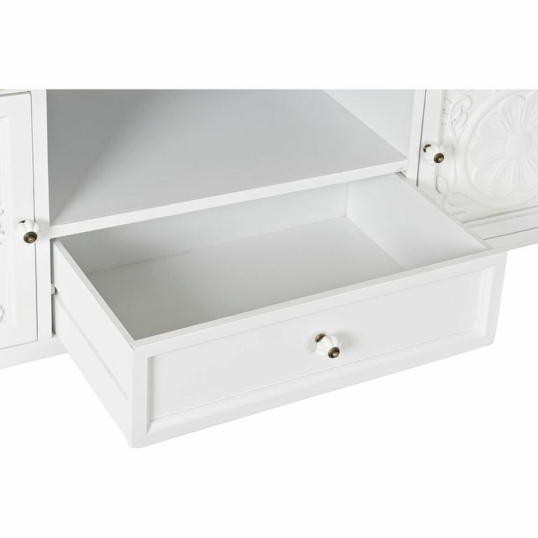 Meubles de télévision DKD Home Decor 141 x 40 x 54 cm Sapin Naturel Blanc Bois MDF