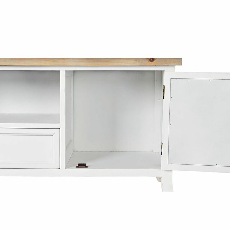 Meubles de télévision DKD Home Decor 141 x 40 x 54 cm Sapin Naturel Blanc Bois MDF