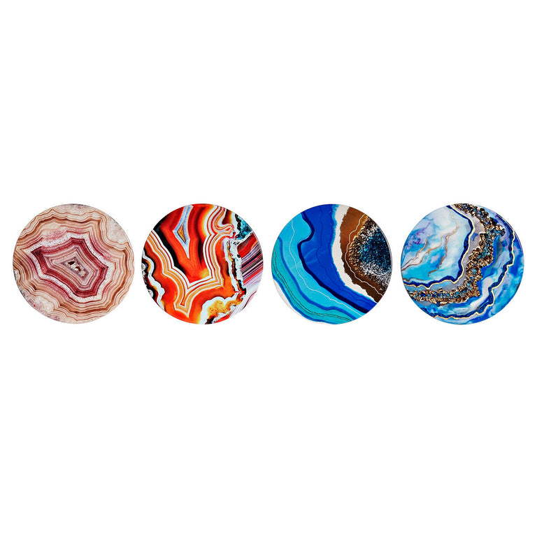 Dessous de verres DKD Home Decor Dolomite 10,8 x 10,8 x 0,7 cm (4 pcs)
