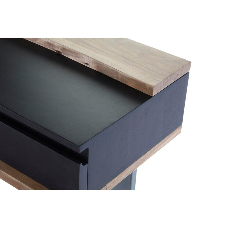 Console DKD Home Decor 115 x 40 x 80 cm Noir Bois Marron Gris foncé Bois de manguier