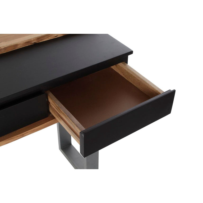 Console DKD Home Decor 115 x 40 x 80 cm Noir Bois Marron Gris foncé Bois de manguier