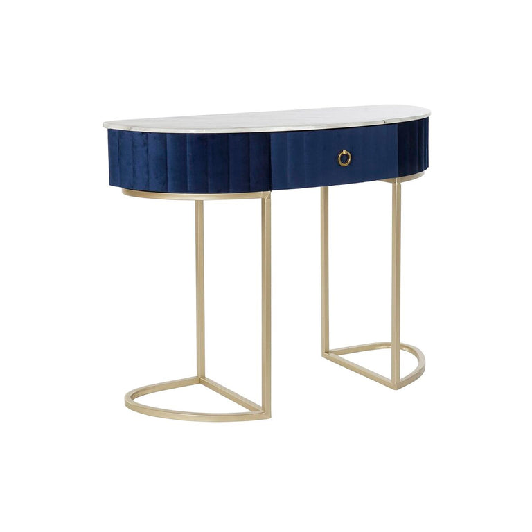 Console DKD Home Decor 100 x 40 x 76 cm Bleu Doré Métal Blanc