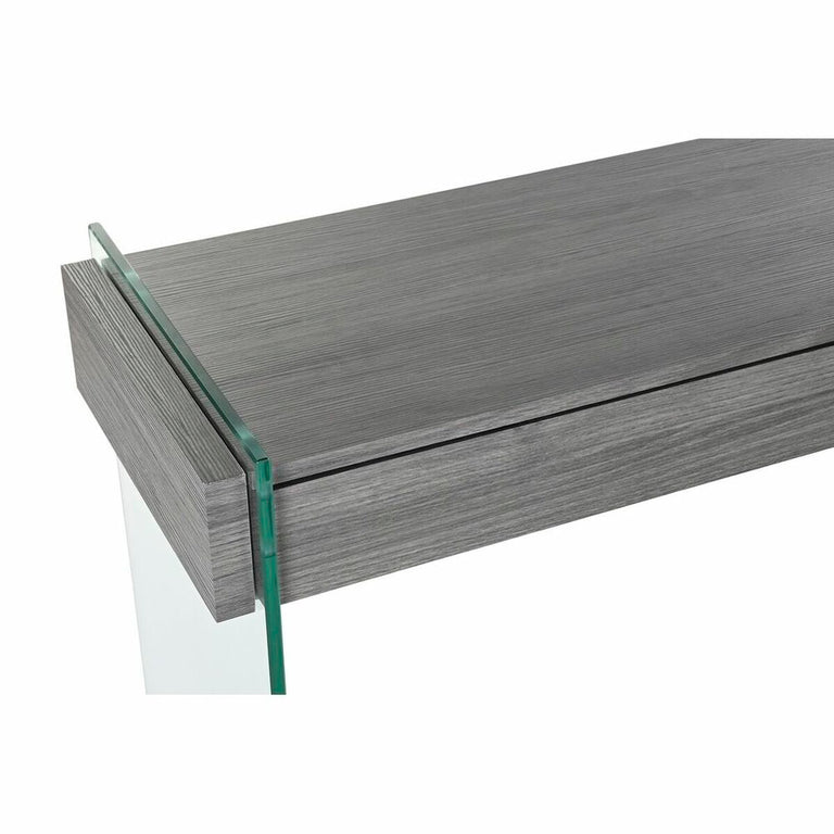 Console DKD Home Decor Verre Gris Transparent 120 x 40 x 76 cm Bois MDF