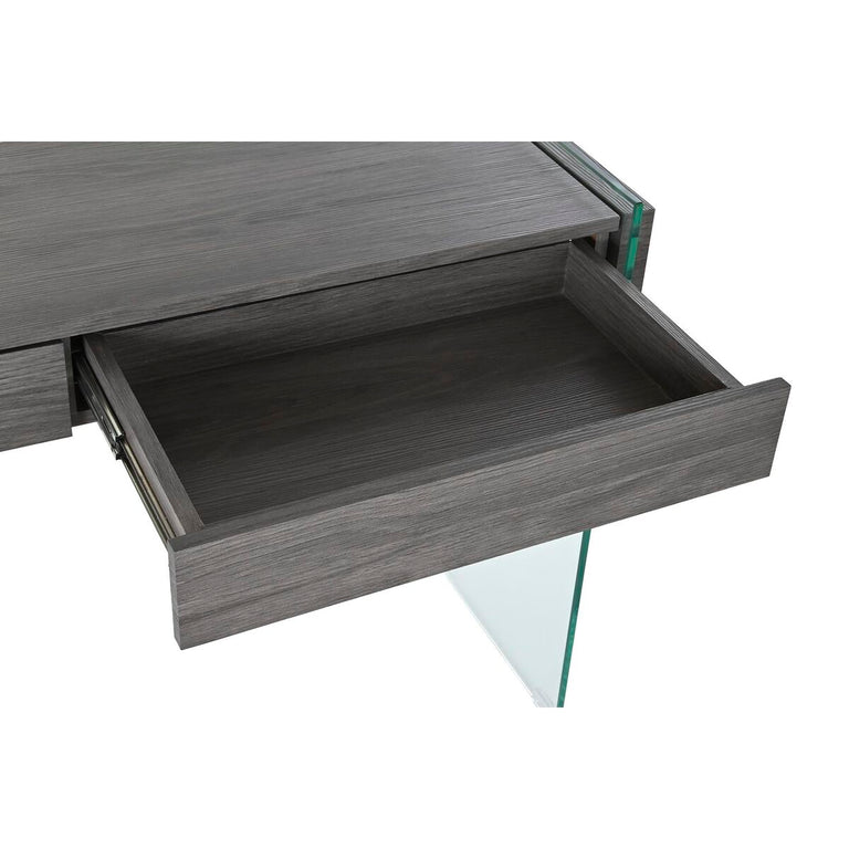 Console DKD Home Decor Verre Gris Transparent 120 x 40 x 76 cm Bois MDF