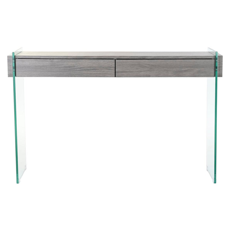 Console DKD Home Decor Verre Gris Transparent 120 x 40 x 76 cm Bois MDF