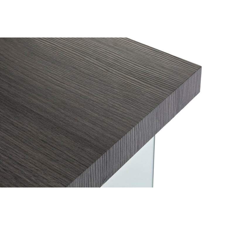 Bureau DKD Home Decor Verre Gris Transparent MDF Verre trempé (120 x 50 x 76 cm)