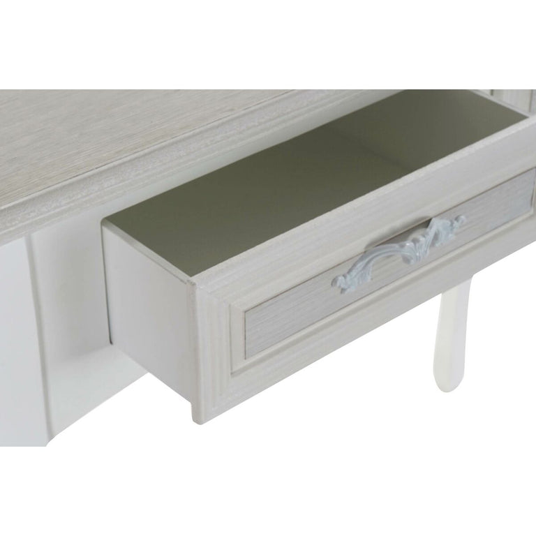 Table d'appoint DKD Home Decor Bois MDF Blanc Traditionnel (90 x 40 x 79 cm)